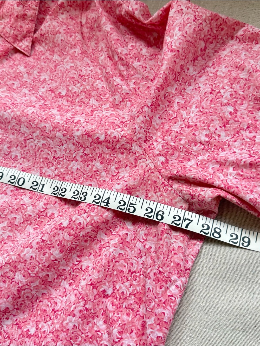 Eddie Bauer Pink White Floral Button Down Blouse Short Sleeve Top Plus Size XXL - Picture 10 of 13